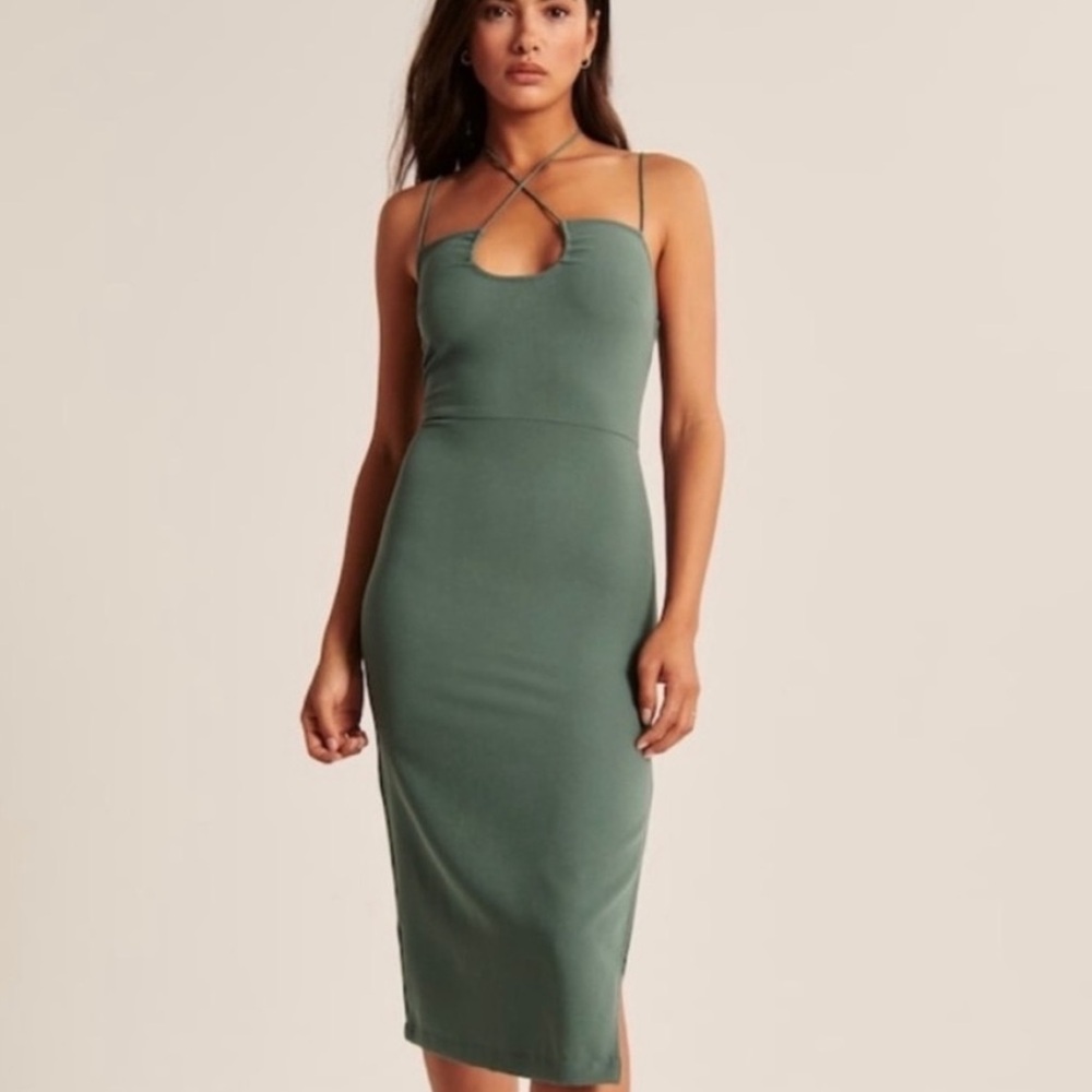 Green Abercrombie Midi Dress